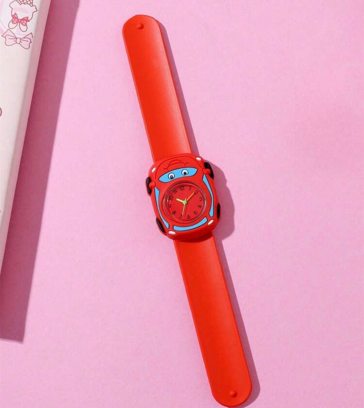 Car Pattern Quartz Children Cartoon Slap Watch