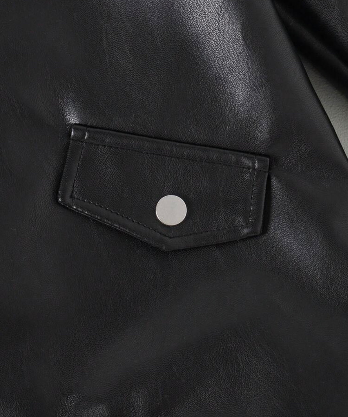 Autumn/Winter PU Leather Long Sleeve Jumpsuit,