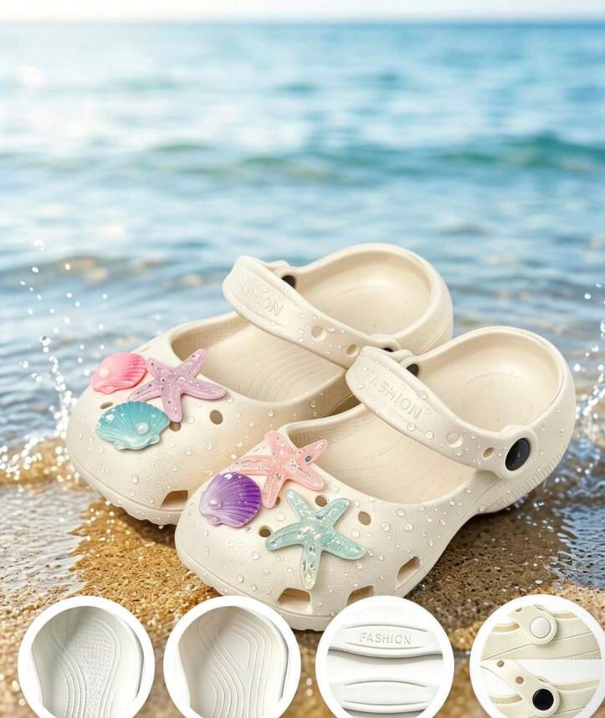 White Mary Jane EVA Clogs