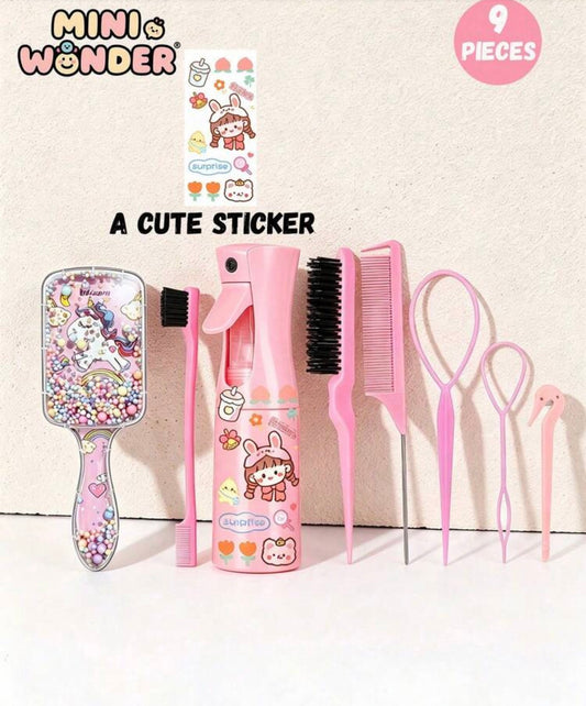 9pcs Unicorn Hair Comb Set