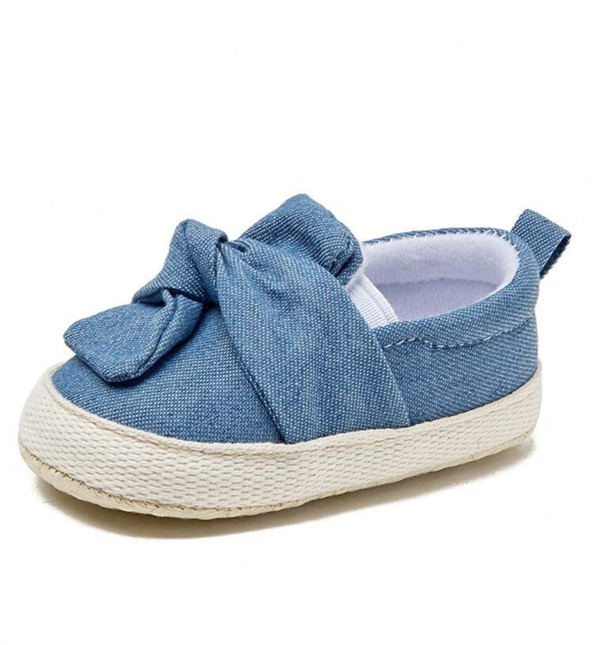 1 Pair Bow Knot Fabric Flat Casual Shoes