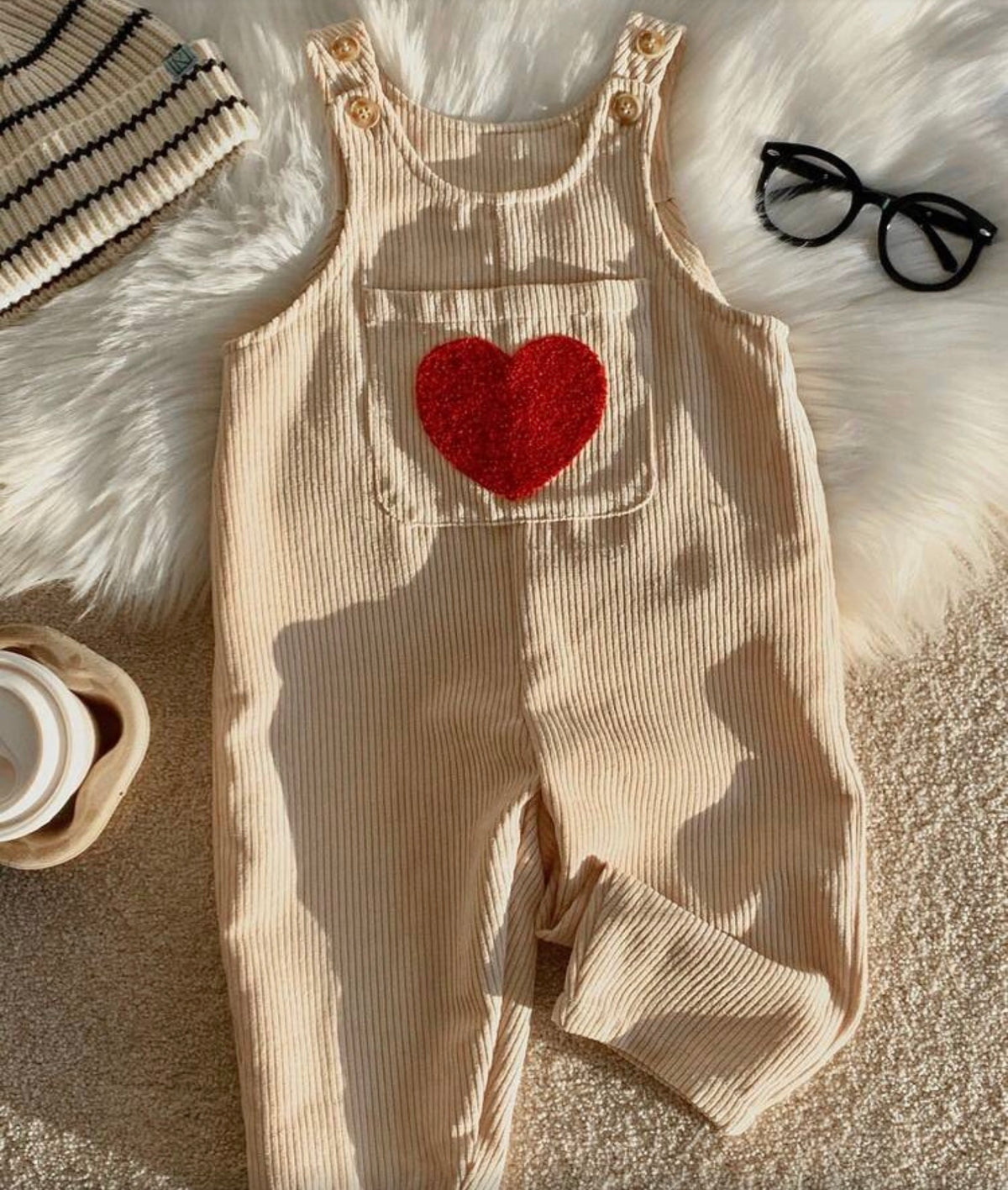 Heart Embroidery Jumpsuit