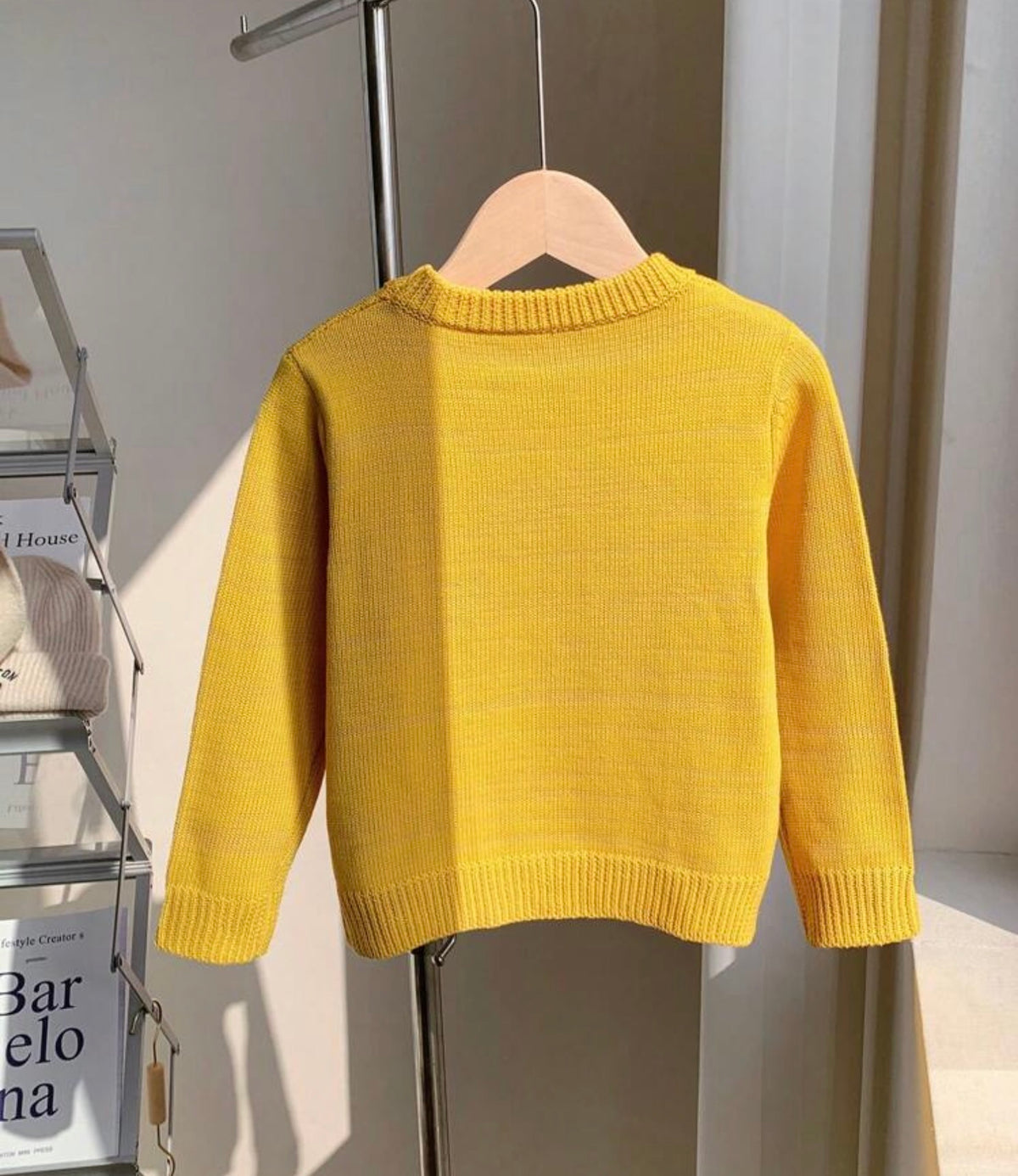 Autumn/Winter Yellow Baby Sweater Knitted Baby Sweater Fall