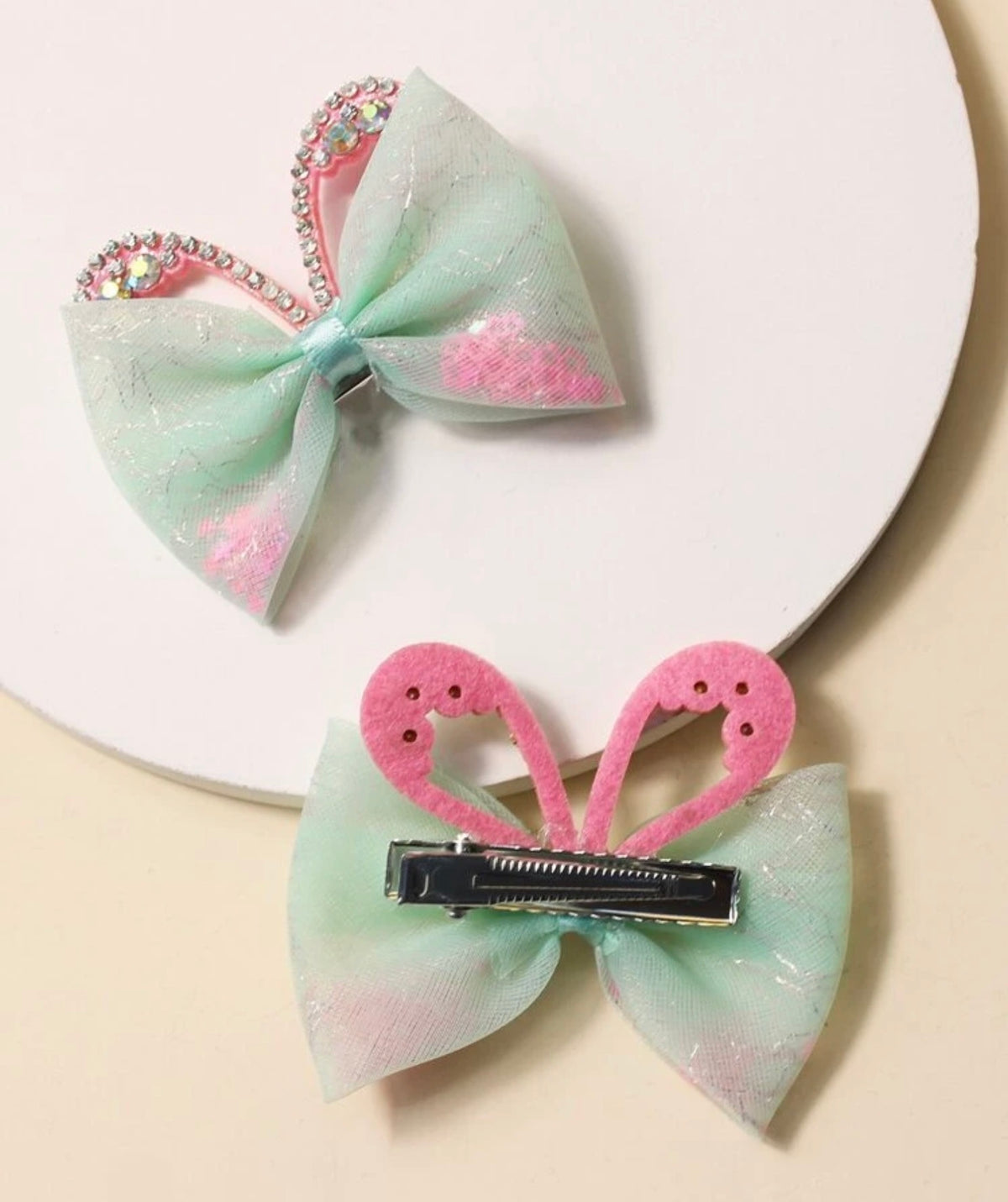2pcs Girls Bow Hair Clips