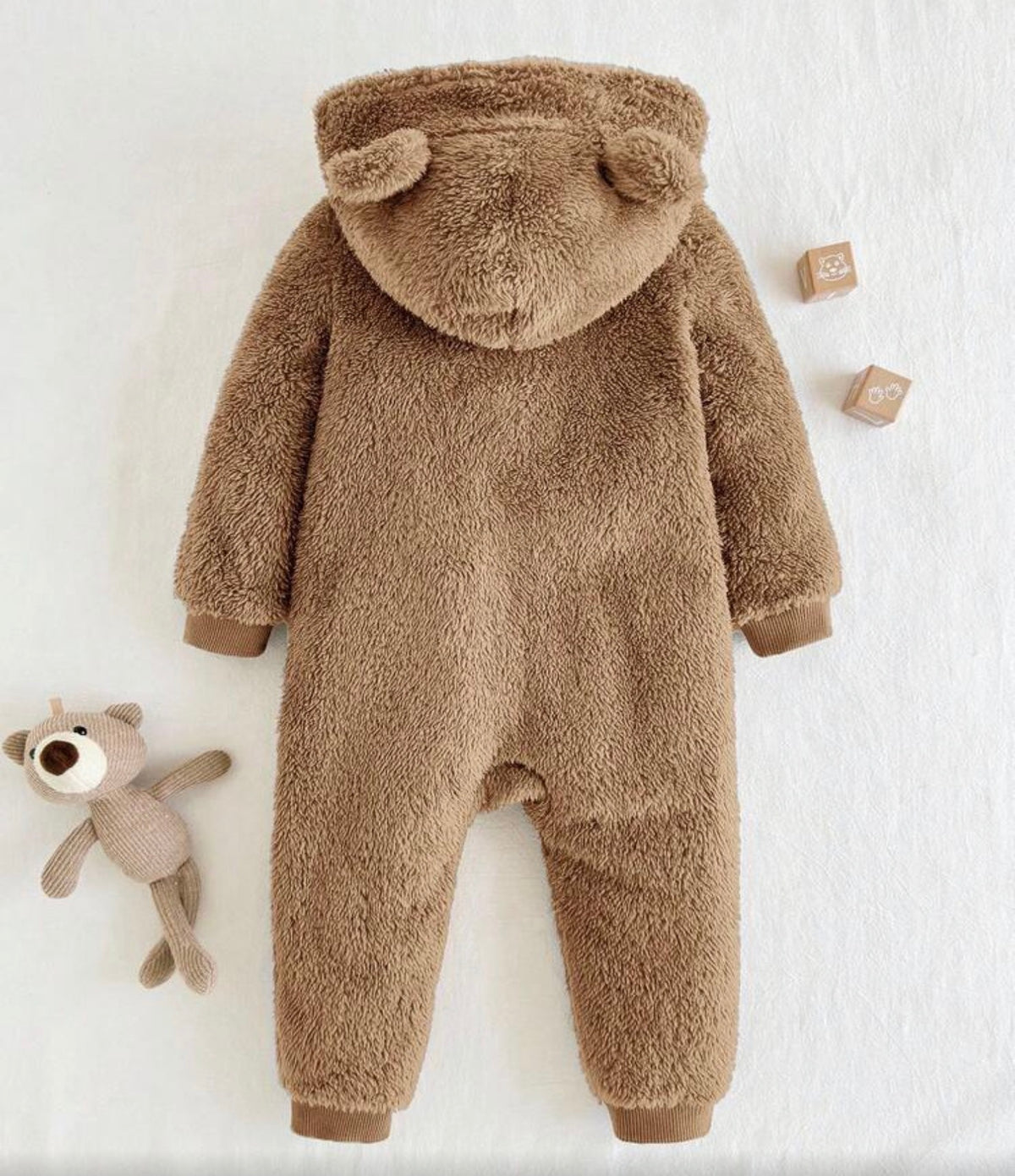 Rabbit Ear Hooded Thick Jumpsuit