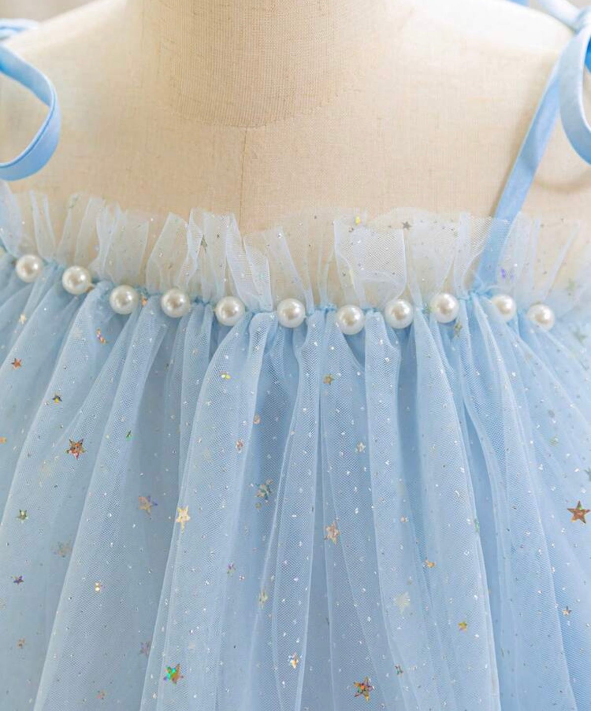 Sequin Strap Tulle Princess Dress