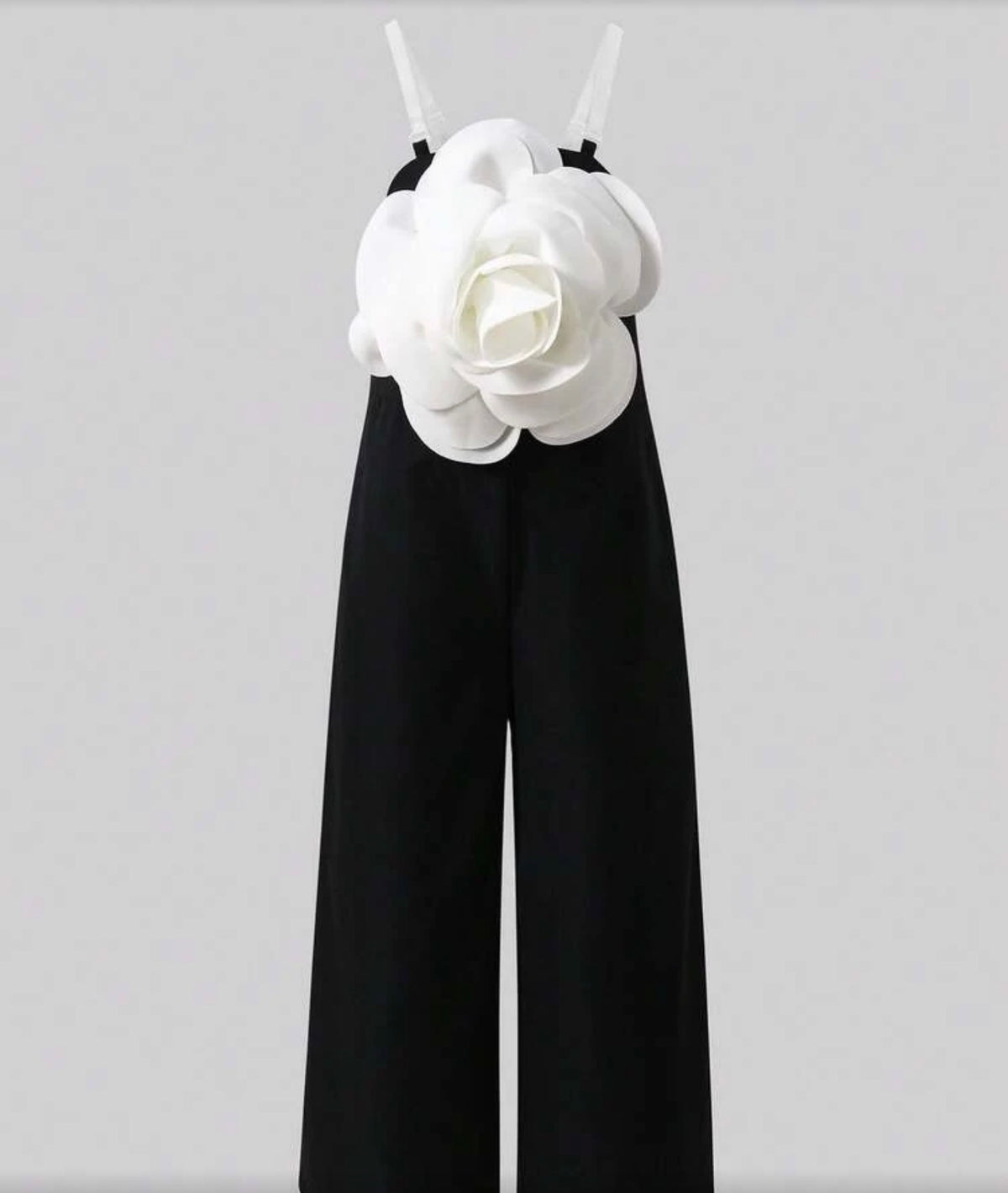 Patchwork 3D Floral Decor Jumpsuit