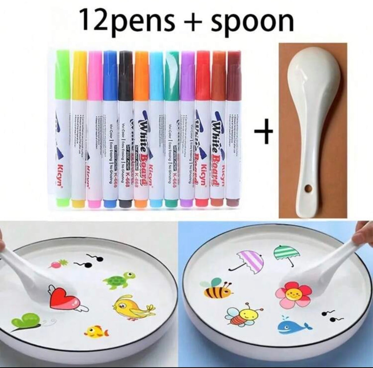 8pcs/12pcs Set Magic Watercolor Brush Set, Includes Floating Ink Brush