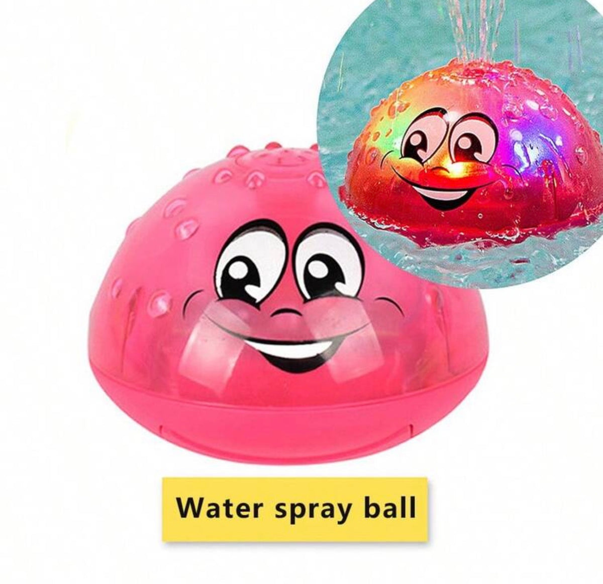 Bath Toy Ball Water Spray Light Rotating Shower Pool Toy Toddler LED Light