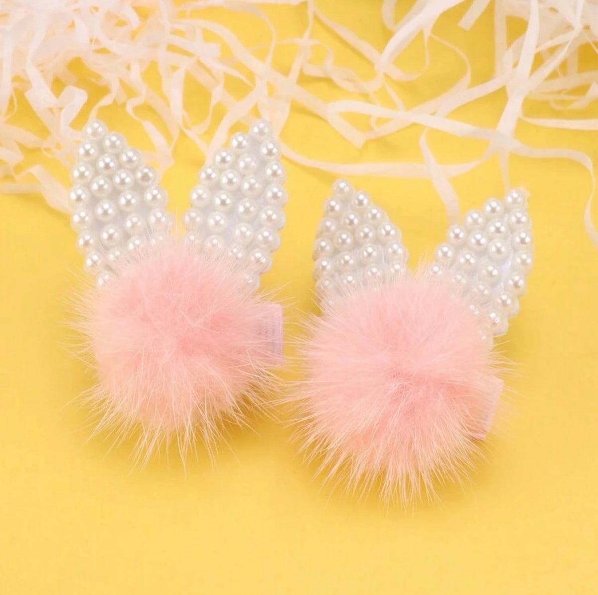 2pcs EasterBunny Bow Hair Clips