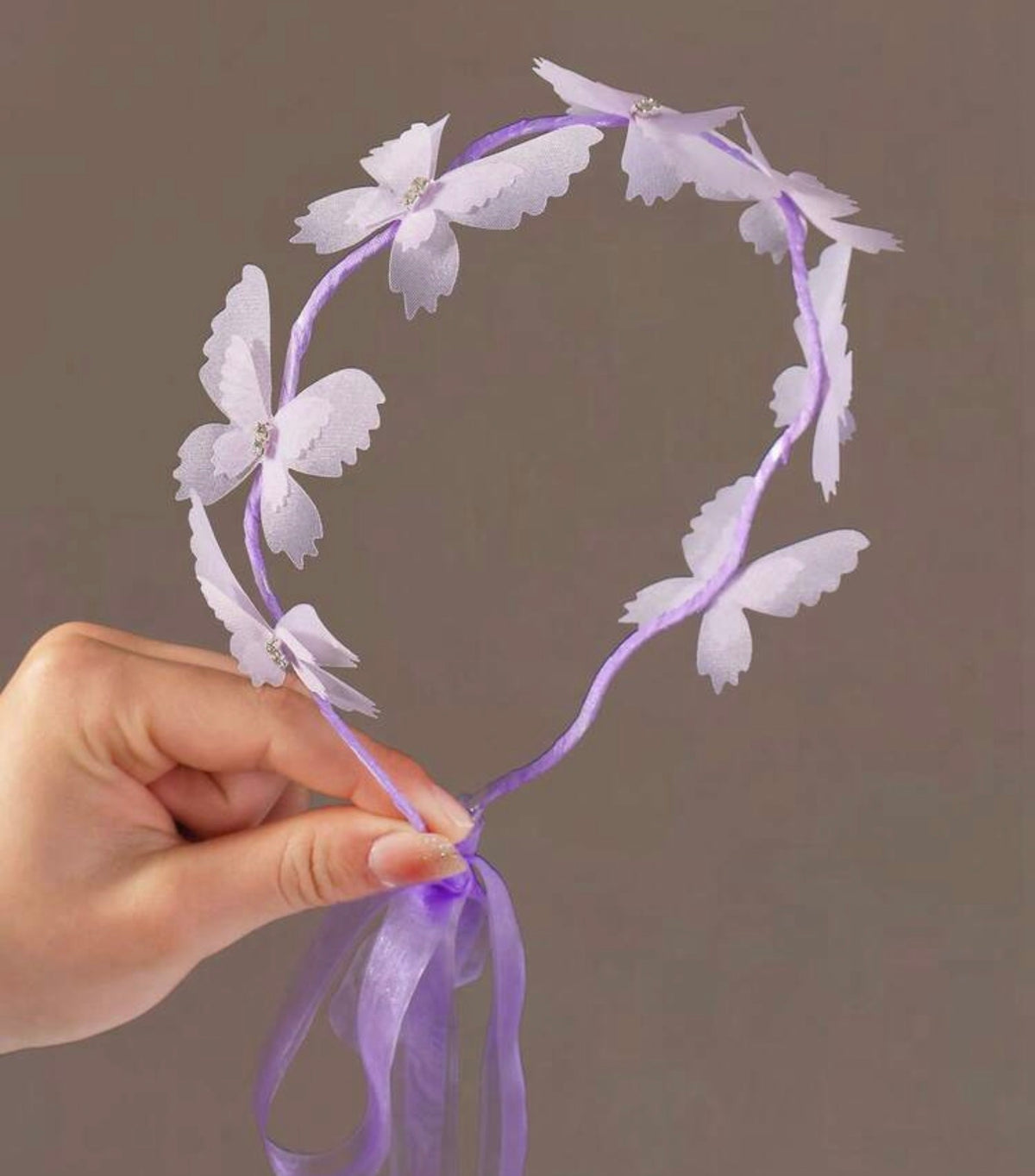 1pc Ethereal Sweet Fabric Mesh Butterfly Ribbon Headband