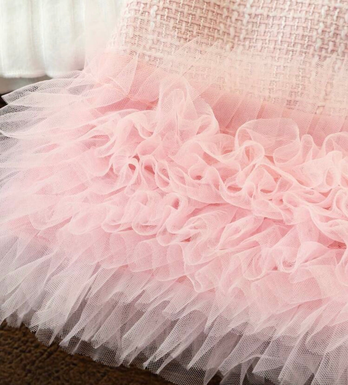 2pcs Layered Mesh Tutu Dress & Long Sleeve Autumn/Winter