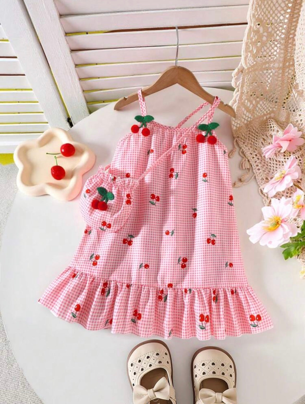 Sleeveless Jacquard Texture Pinafore Dress