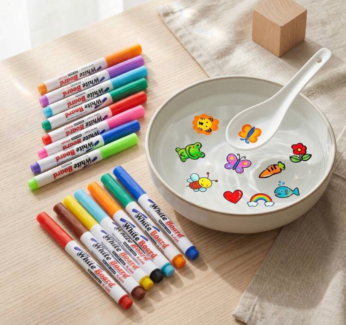 8pcs/12pcs Set Magic Watercolor Brush Set, Includes Floating Ink Brush