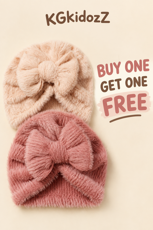 Fluffy Bow Hat buy one get one free Autumn/Winter