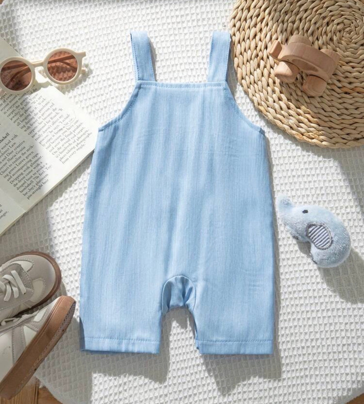 Newborn Baby Cartoon Elephant Embroidery Casual Romper