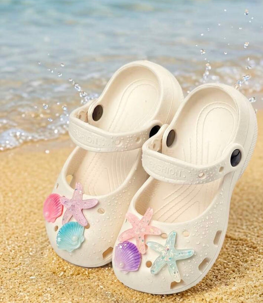 White Mary Jane EVA Clogs