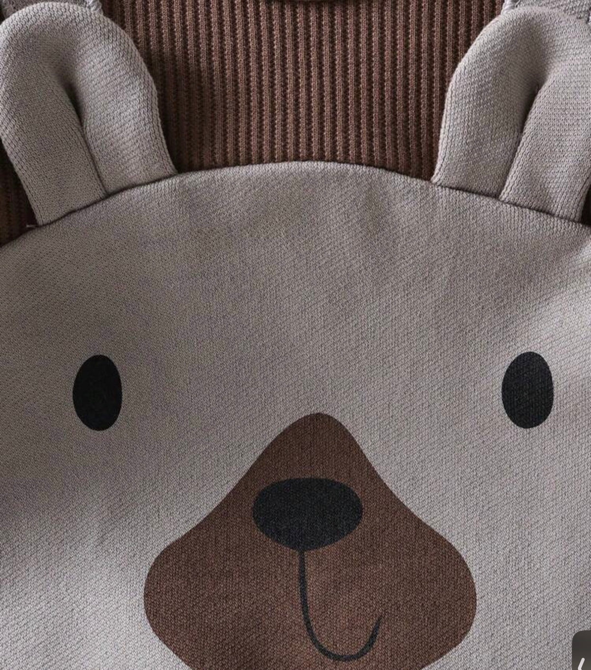1pc Newborn Baby Cute Bear Jumpsuit, Long Sleeve Jumpsuit With Suspender Design