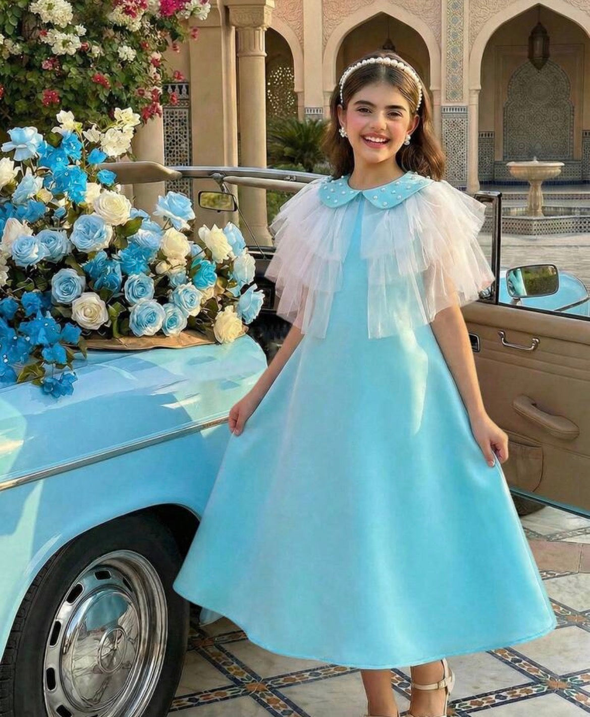 Light Blue And White Tween Girls